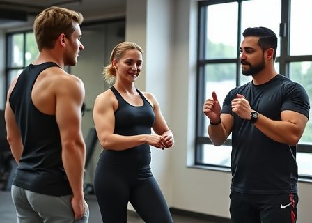 Personal training group session