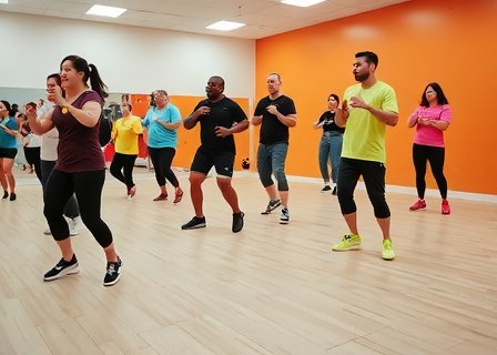 Zumba class in action