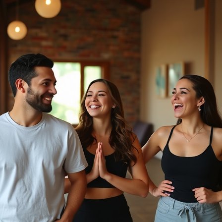 Ana in yoga pose at Playdaxa studio
